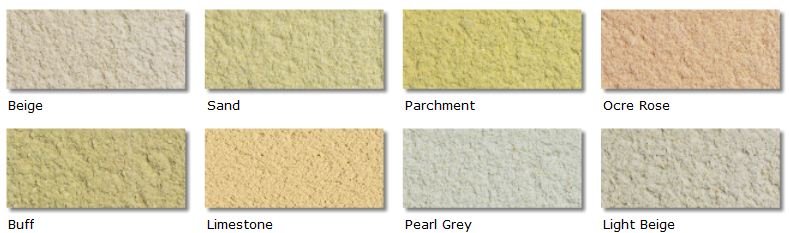 Monocouche Colour Chart